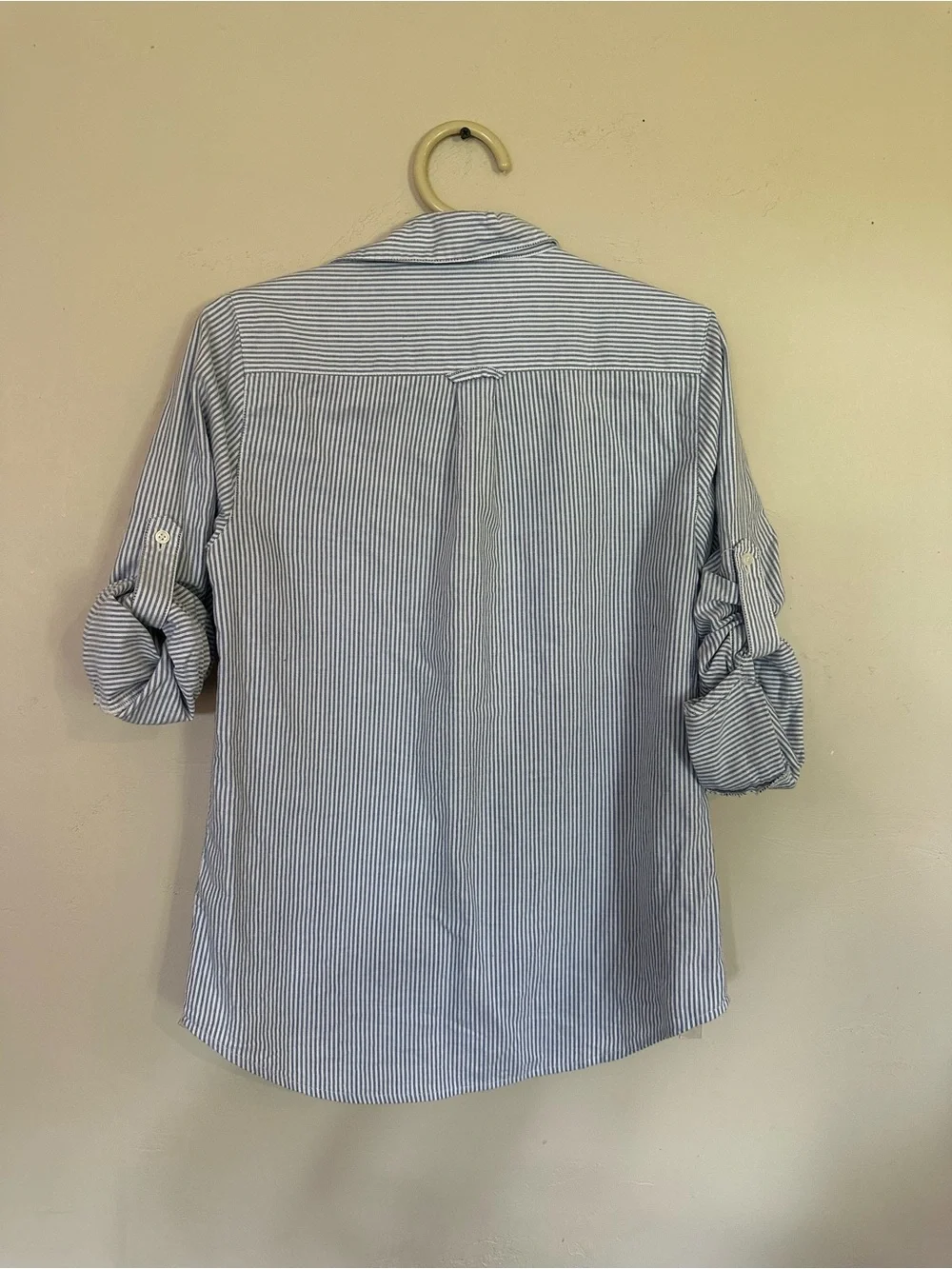 J.‎ Crew Light Blue Stripe Button-Front Shirt